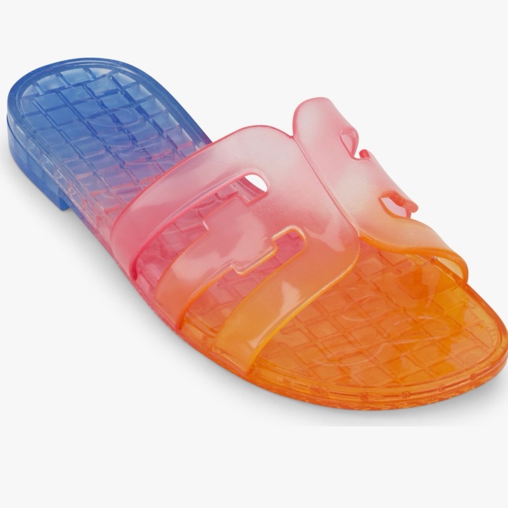 Sam Edelman Girls Jelly Sandals in Pink, Orange, and Blue NWT
